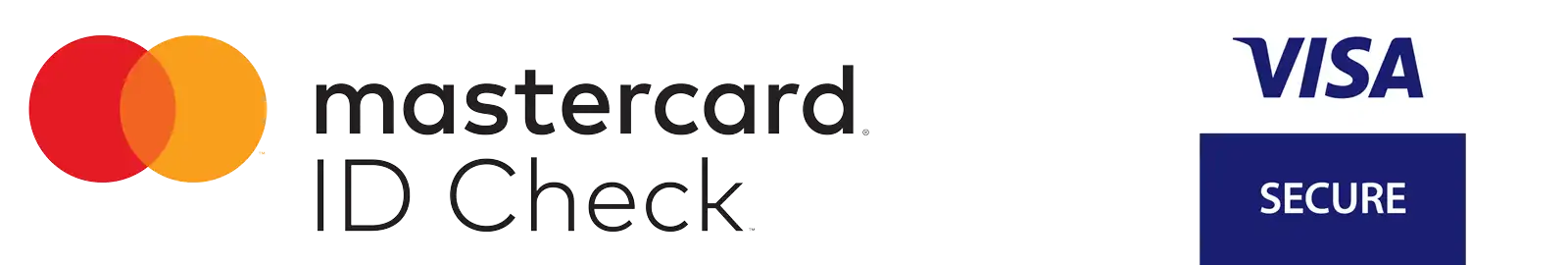 MasterCard und Visa Secure Logos mit dem Link zur Registrierung